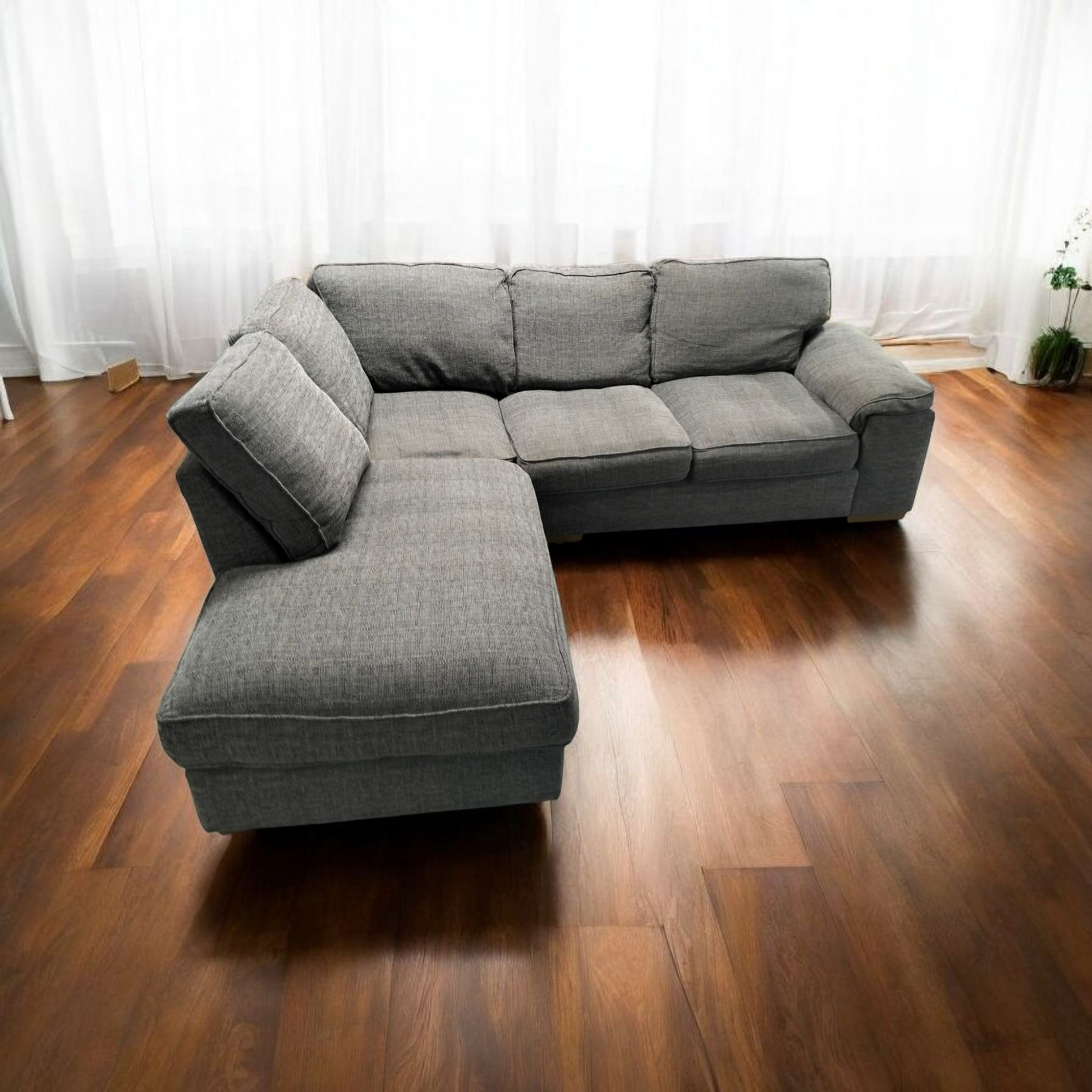 LARGE GREY CORNER SOFA - DELIVERY AVAILABLE TODAY