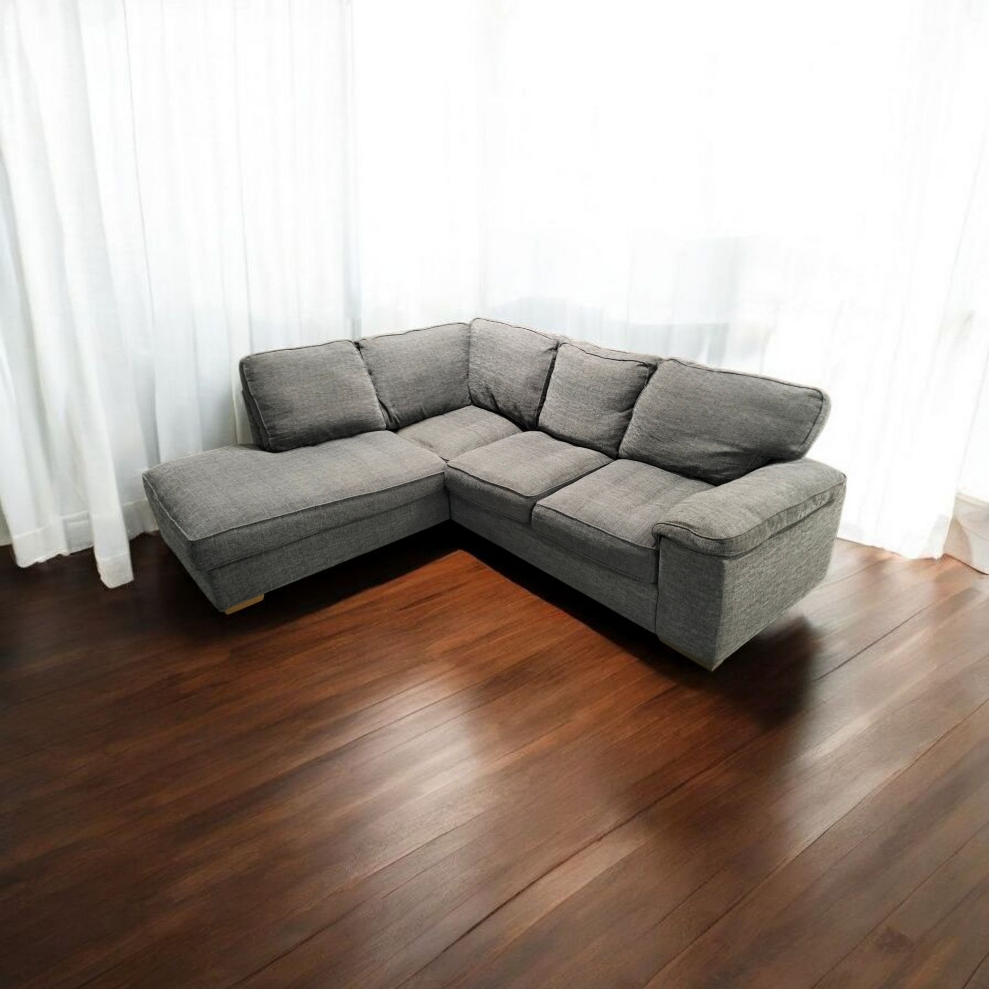 LARGE GREY CORNER SOFA - DELIVERY AVAILABLE TODAY