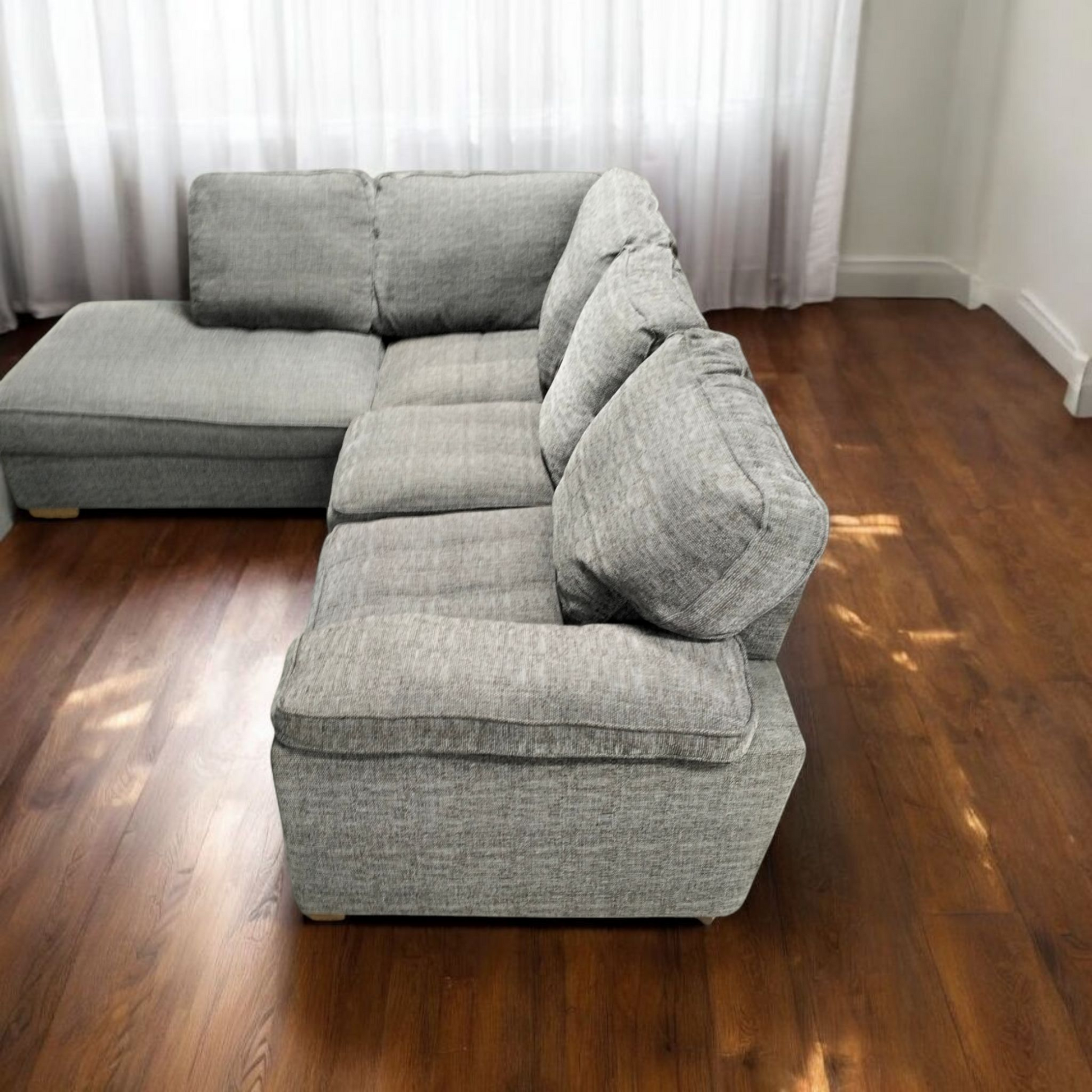 LARGE GREY CORNER SOFA - DELIVERY AVAILABLE TODAY