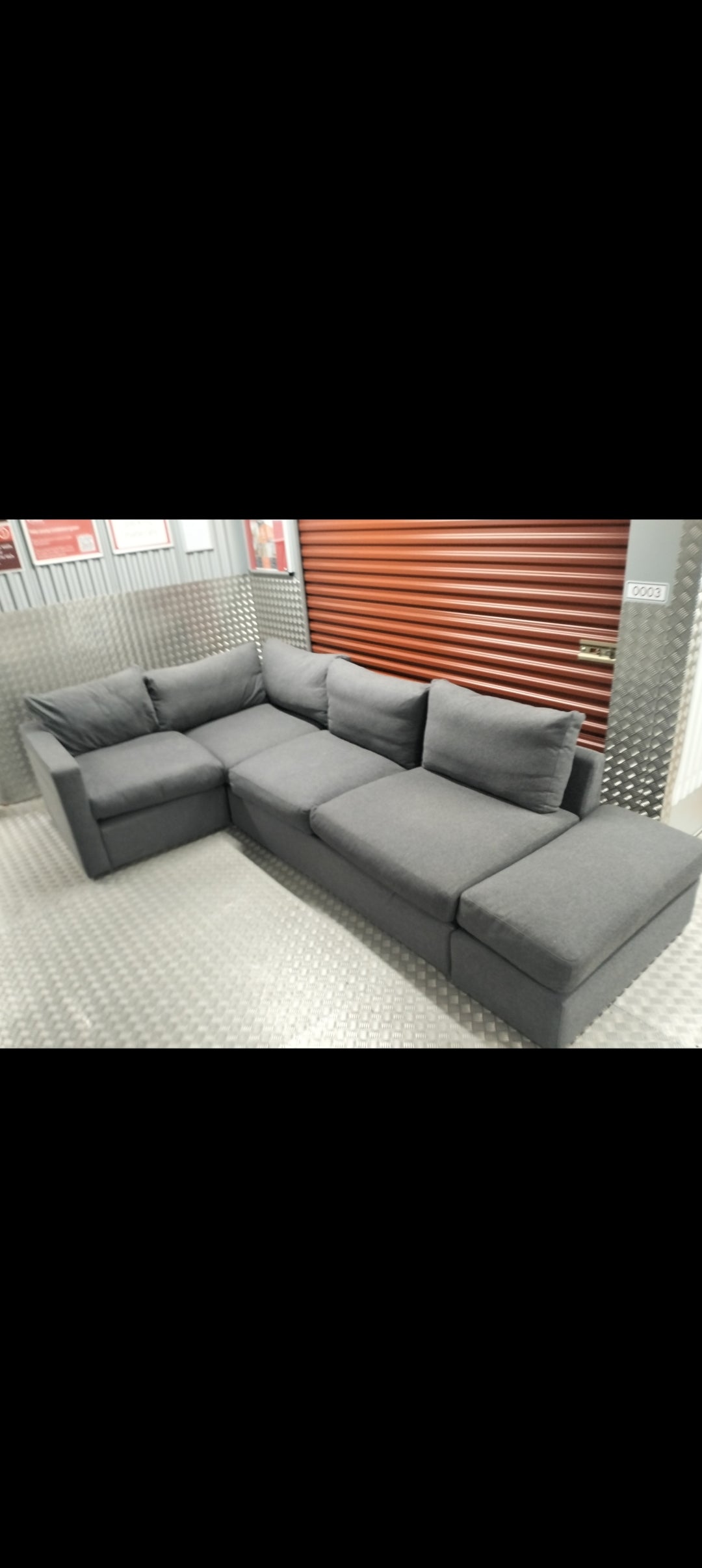 SOFA.COM GREY CORNER SOFA DELIVERY AVAILABLE TODAY