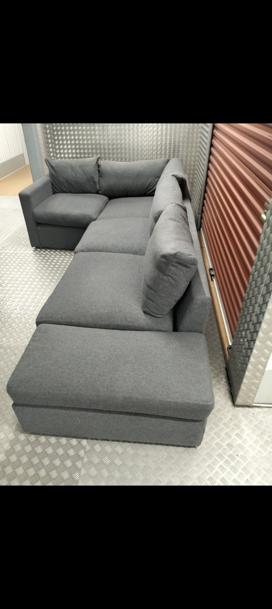 SOFA.COM GREY CORNER SOFA DELIVERY AVAILABLE TODAY