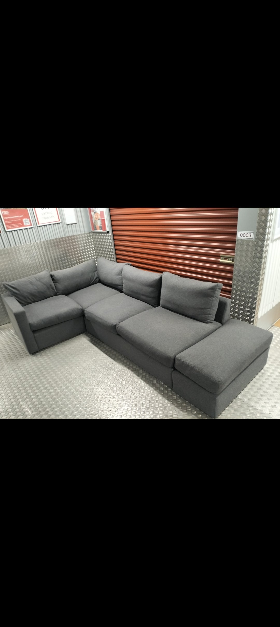SOFA.COM GREY CORNER SOFA DELIVERY AVAILABLE TODAY